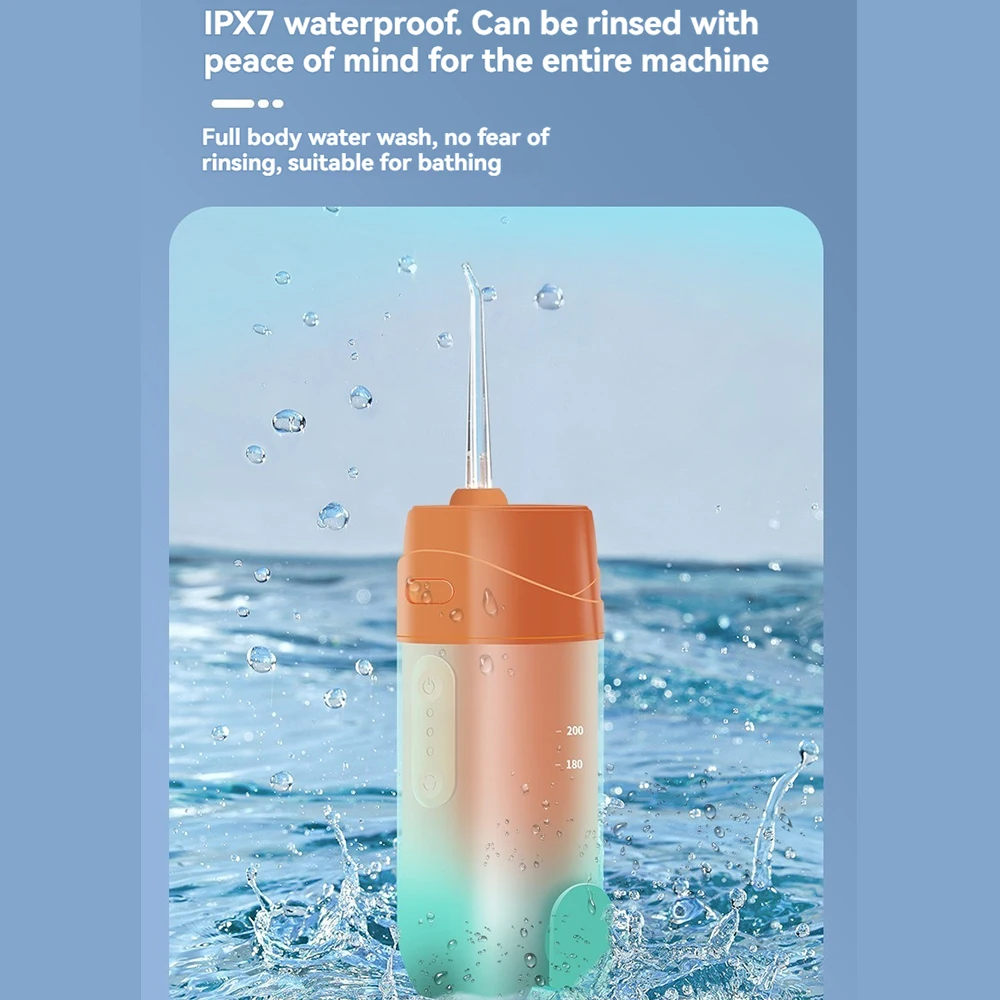 Description Picture 5 of itemPortable Oral Irrigator 240ML Water Tank Rechargeable Water Spray Teeth Cleaner Dental Water Jet Teeth Cleaner For Oral Care