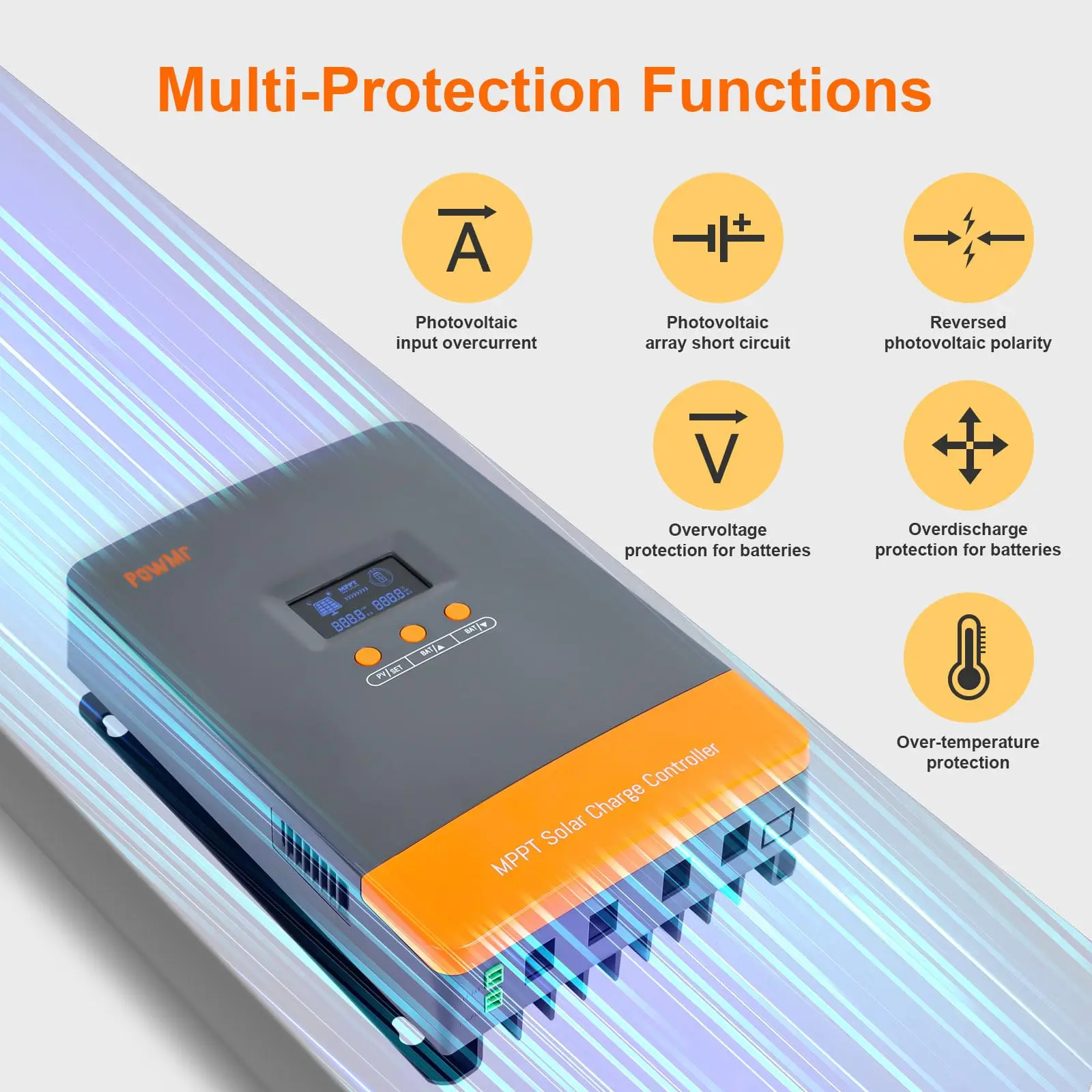 100A MPPT Solar Charge Controller 12V-48V - Maximize Panel Efficiency - View 5