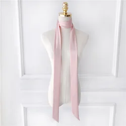 Elegant Silk Satin Hair Scarf and Fashion Accessory (Pink)