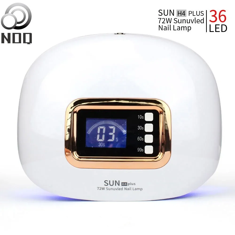 NOQ SUN H4 Plus Max72W Lamp for Manicure Nails Two Hands Sun UV LED Gel Polish Nail Dryer 36 Leds Manicure Machine 2