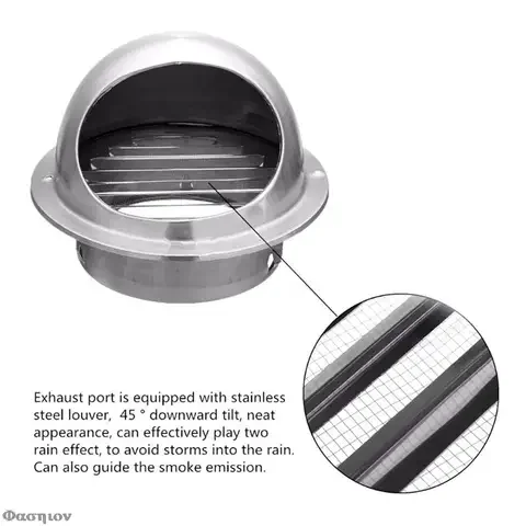 

Stainless Steel Ventilation Exhaust Grille Wall Ceiling Air Vent Grille Ducting Cover Outlet Heating Cooling Waterproof Vent Cap