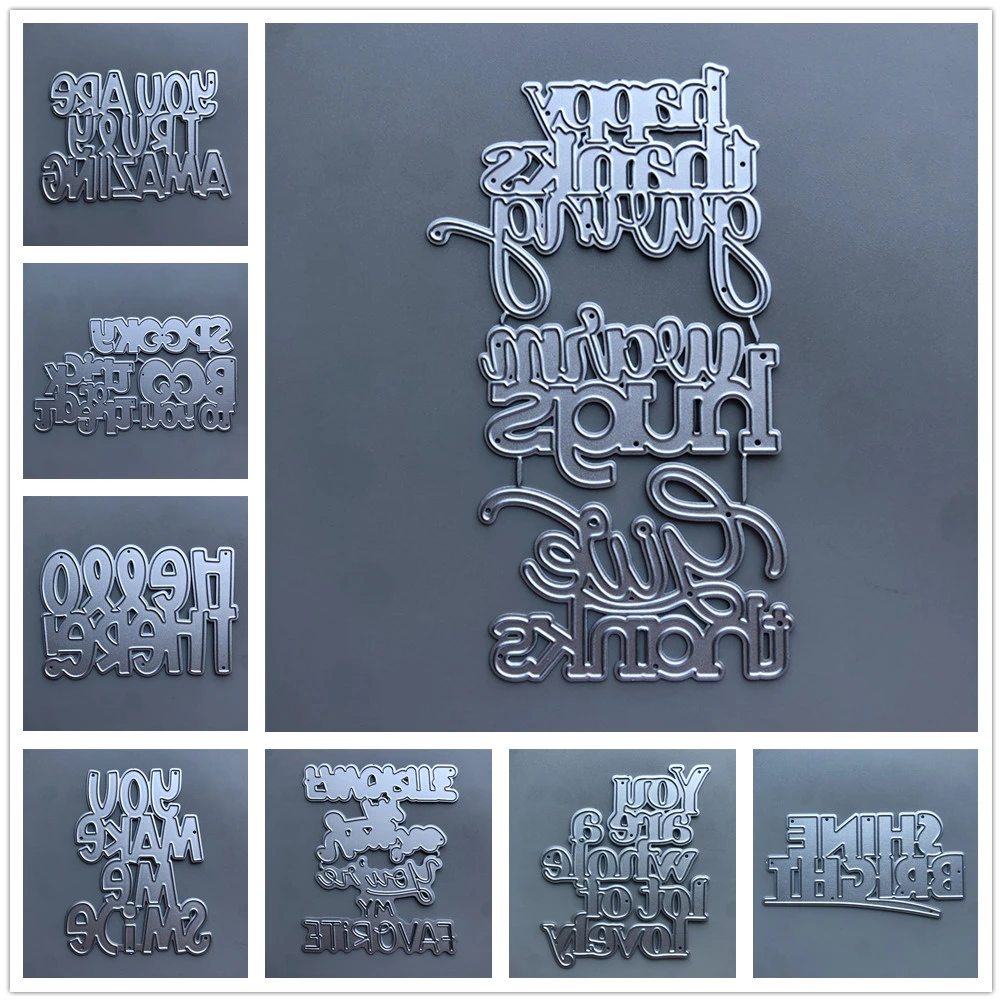 Metal Cutting Dies Scrapbooking Words Dies Scrapbooking Sentiments