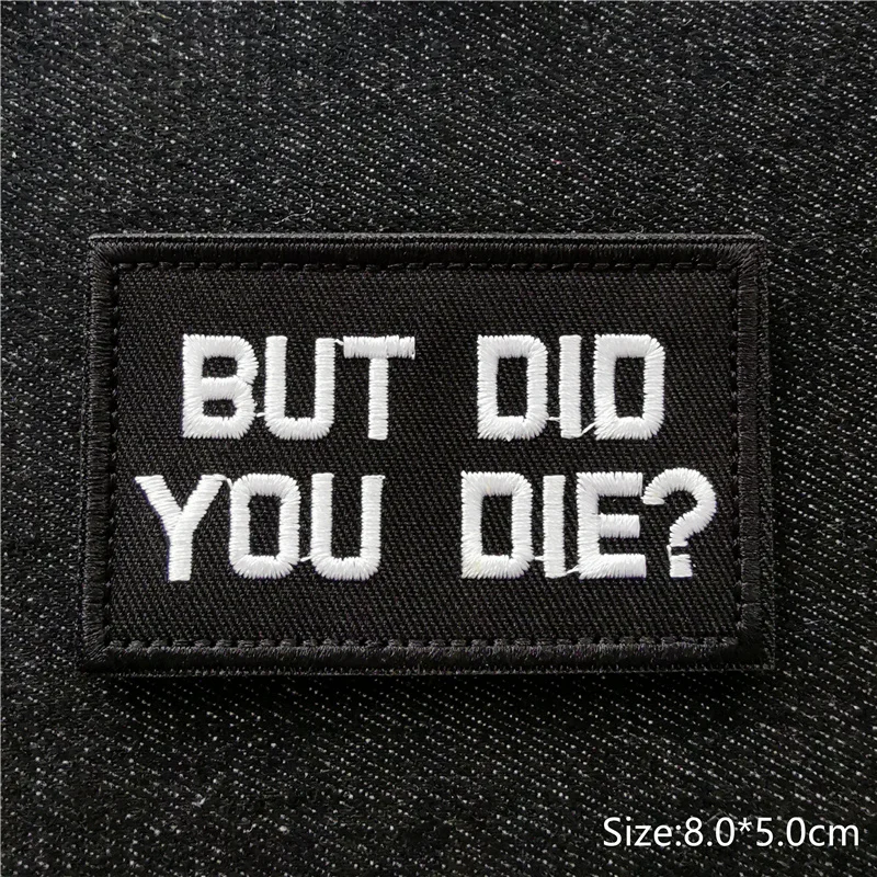Stick patches für Kleidung taktische Patches Aufkleber auf Kleider abzeichen Schwarz-Weiß-Textst reifen Hakens ch laufe – Detail 16