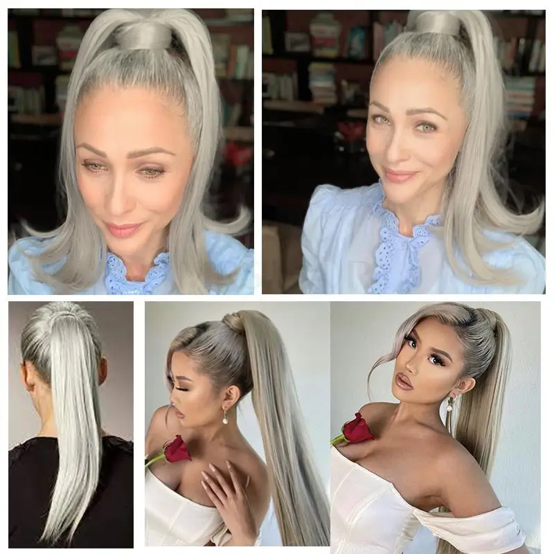 Ponytail | Ash Light Blonde w/ Lowlights | #60/8 - Hidden Crown Hair  Extensions