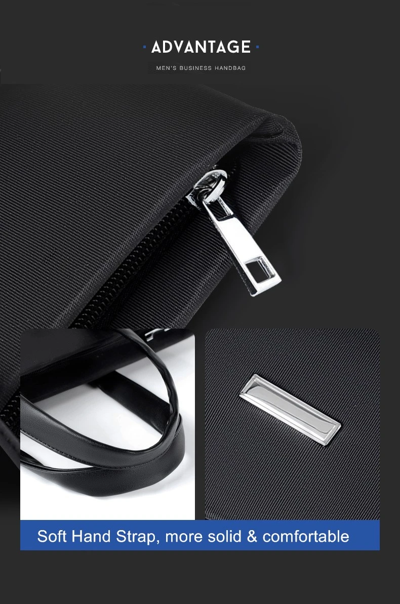 High Grade Business Laptop Bag Package Men's Waterproof Briefcase Handbag Official Large Capacity Black Blue Gray Custom Logo