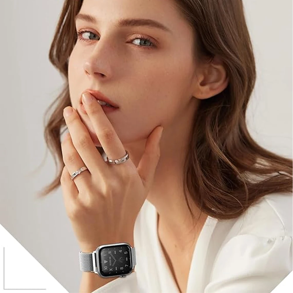 Фото Ремешок из нержавеющей стали для Apple Watch band 45 мм 49 мм 44 мм 40 мм 41 мм 42 мм 44 мм, браслет для iWatch Series 9 4 5 6 7 8 Ultra 2 SE №5