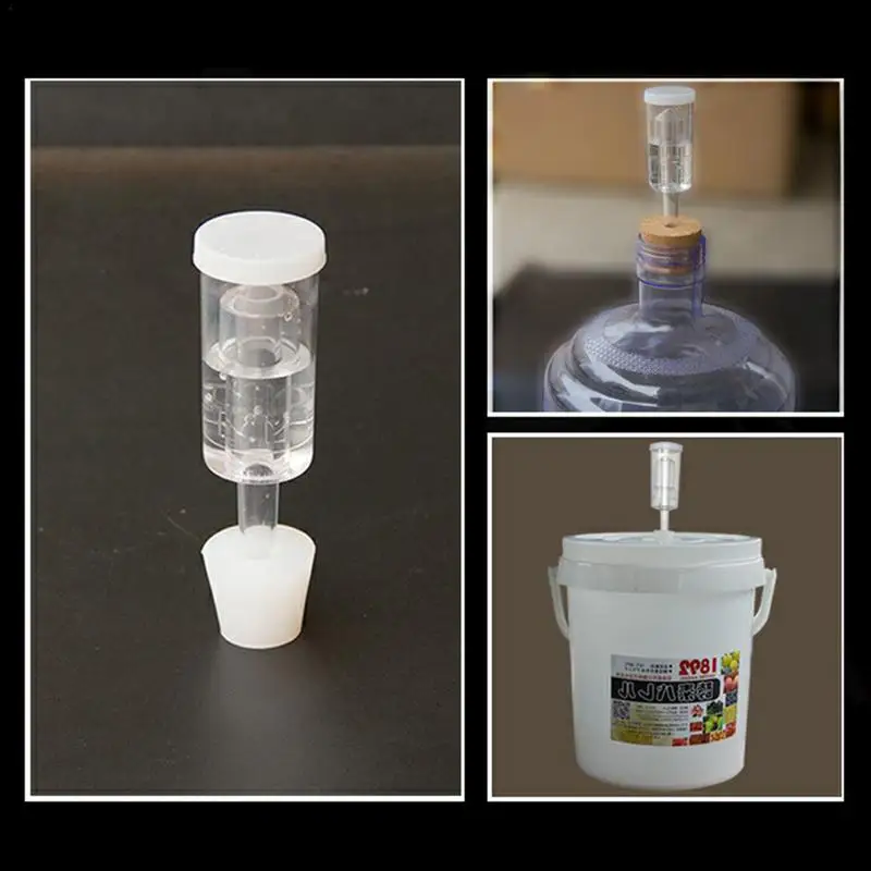 Airlock (fermenteur) à Clapet Unique Pour Brassage Bière, Vin - Hauteur 12 Cm - Compatible Bouchons 3/8" - Évite Le Retour D'air