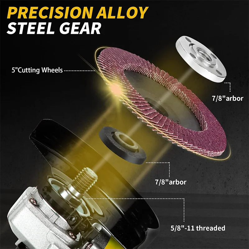 125mm 9000RPM Cordless Yellow Angle Grinder DCG407 Metal Cutter Lithium Battery Drive For 20V DEWALY Battery