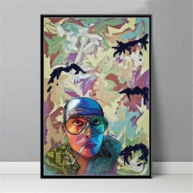 thumbnail image 1 of Nuevo póster de película clásica Miedo y asco en Las Vegas, arte de pared, pintura, lienzo, imágenes, impresiones, decoración de habitación, personalidad, color, 1 of 5