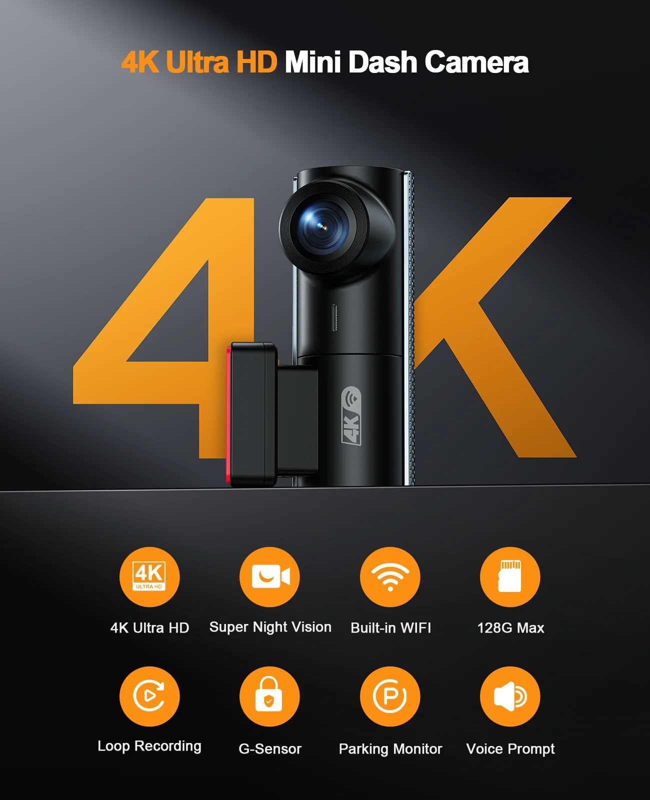 TOGUARD ̴  DVR ķ  ڴ  Ʈ, ϵ ̾ ŰƮ , 24 ð  ,   ڽ, 4K, 2160P