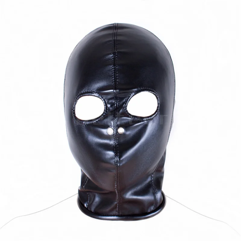 OnundOn Leather Mask Eye Mask Blindfold Open Nose Mask Performance Headgear  Props Cosplay Halloween