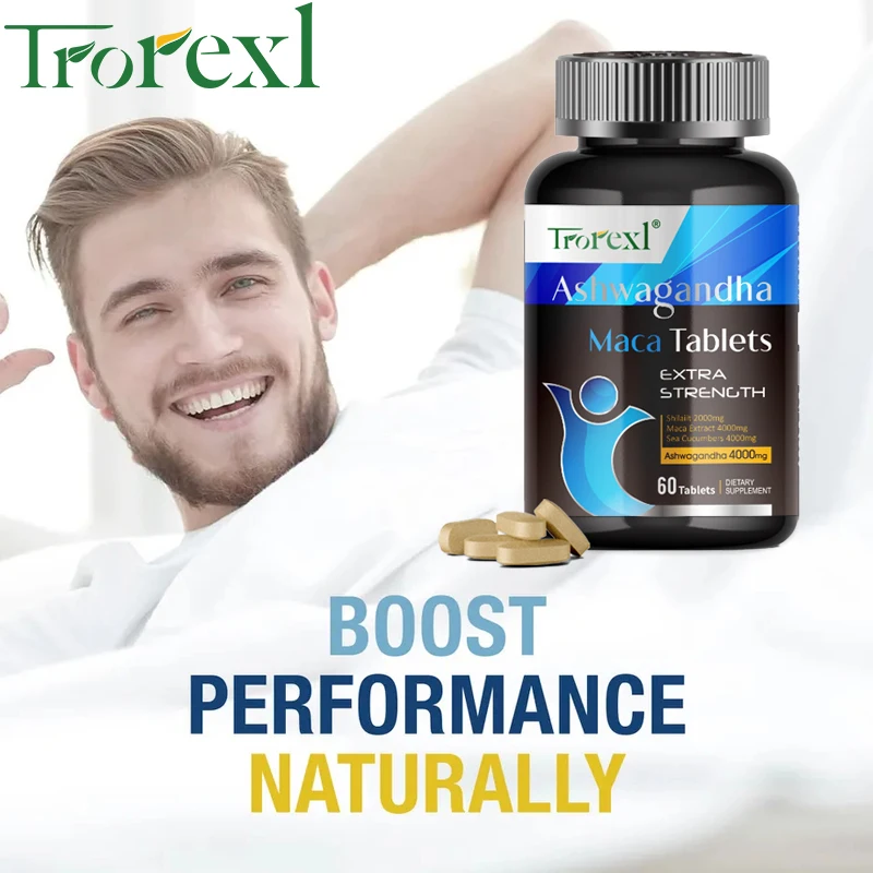 Organic Ashwagandha Pills Men Enhancing Supplement Improve Size Endurance Supports Reproductive Health Natural Energize