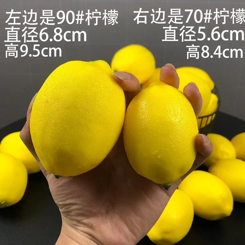 Artificial Fake Lemons Realistic Faux Fruits Photography Props For Home Kitchen Table Decoration