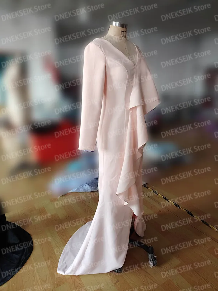 Abito Lungo Estivo Donna In Chiffon Con Scollo A V E Volant - Elegante E Boho - 2
