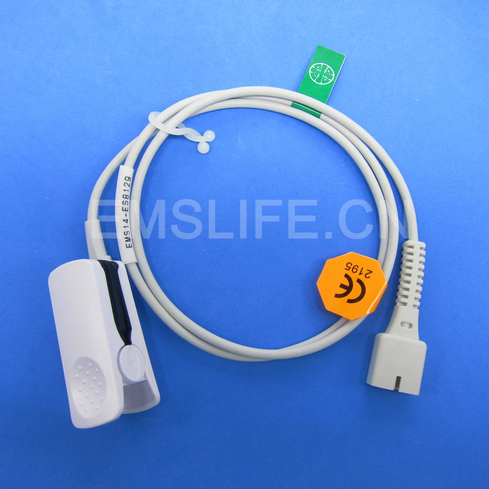 1m length Adult Finger Clip SPO2 Sensor Reusable SPO2 Probe Sensor for ...