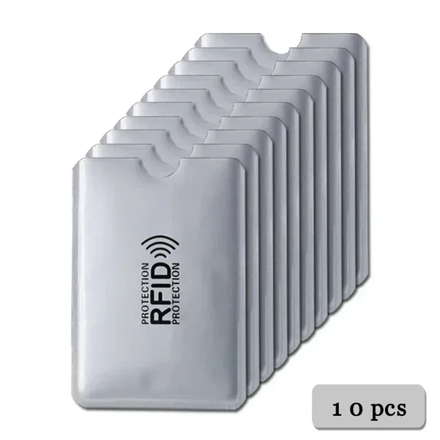 20 piezas de aluminio Anti Rfid para tarjetas de crédito, funda protectora para tarjetas de identificación bancarias, bloqueo de lector