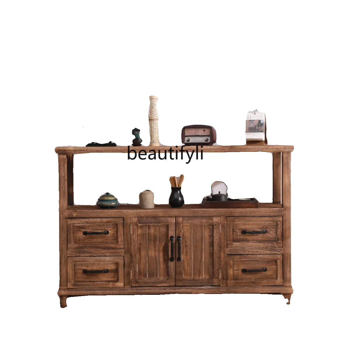 

Multifunctional Chest of Drawers Solid Wood Storage Combo Dining Side Tea Cabinet Living Room Storage Side Cabinet