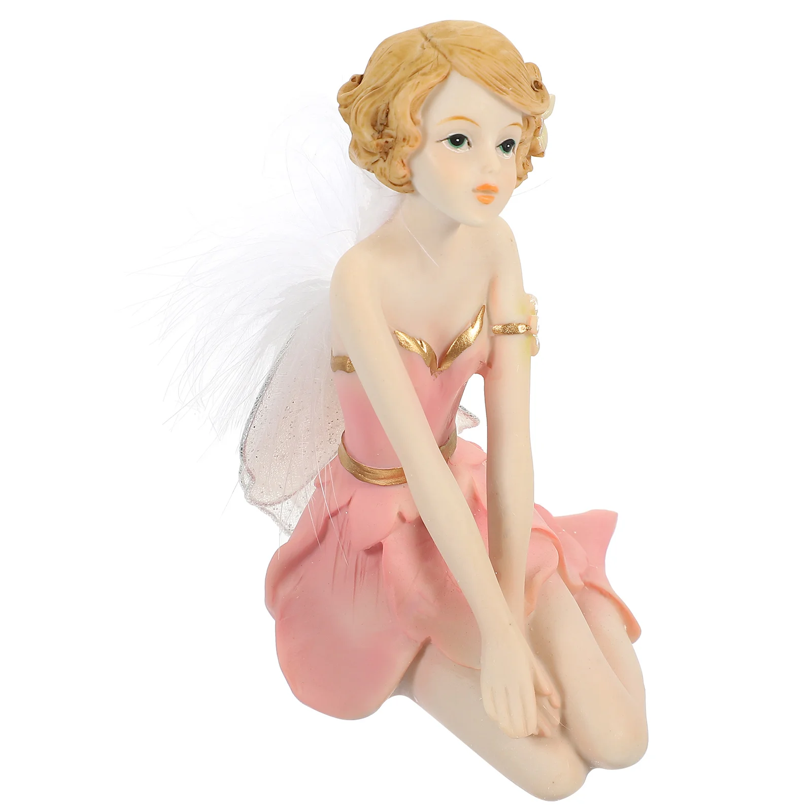 

Flower Fairy Figurines Resin Elves Model Girl Garden Fairy Statues Outdoor Miniature Moss Landscape Craft Statue Home Desktop