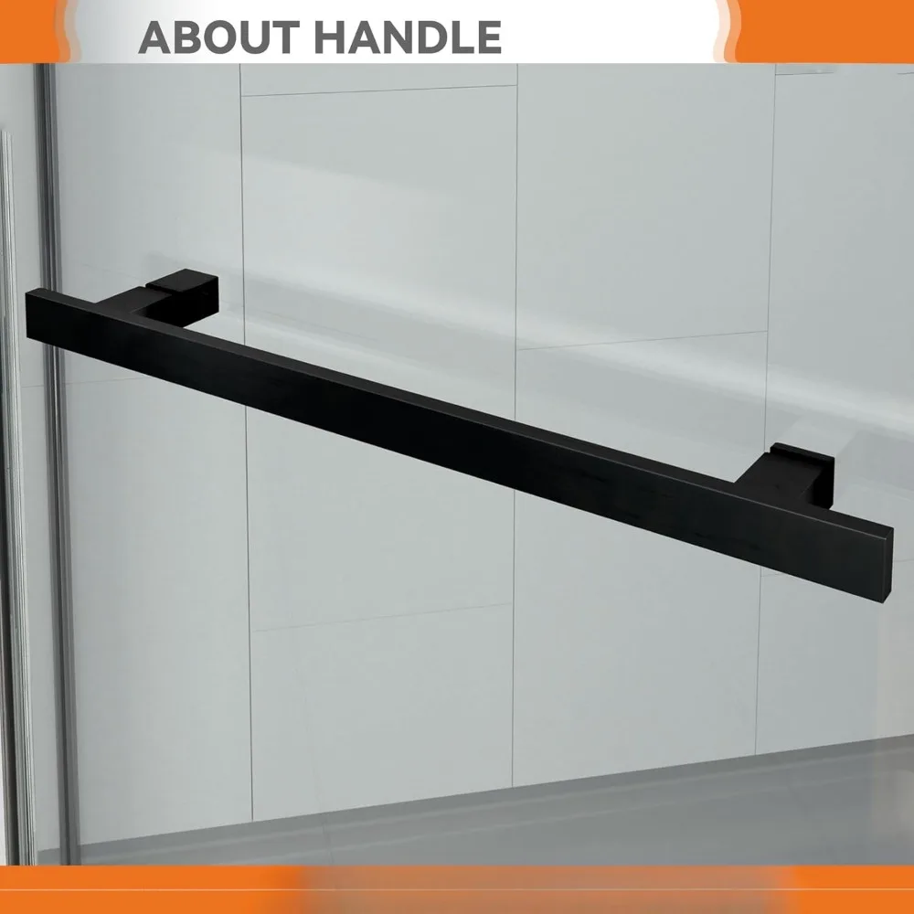Neo-angle Shower door 38 in. D x 38 in. W x 72 in. H, Tempered Glass with Easy Clean, Frameless Pivot Shower Enclosure 5