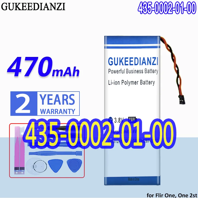 Batteria Gukeedianzi Ad Alta Capacità 435-0002-01-00 470Mah Per Flir One 2St