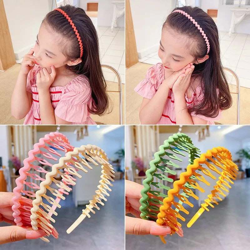 

2023 Newest Cute School Child Hair Accessories Hair Hoops Non-slip Headbands Korea Lovely Kids Acetate Little Girls Hair Combs