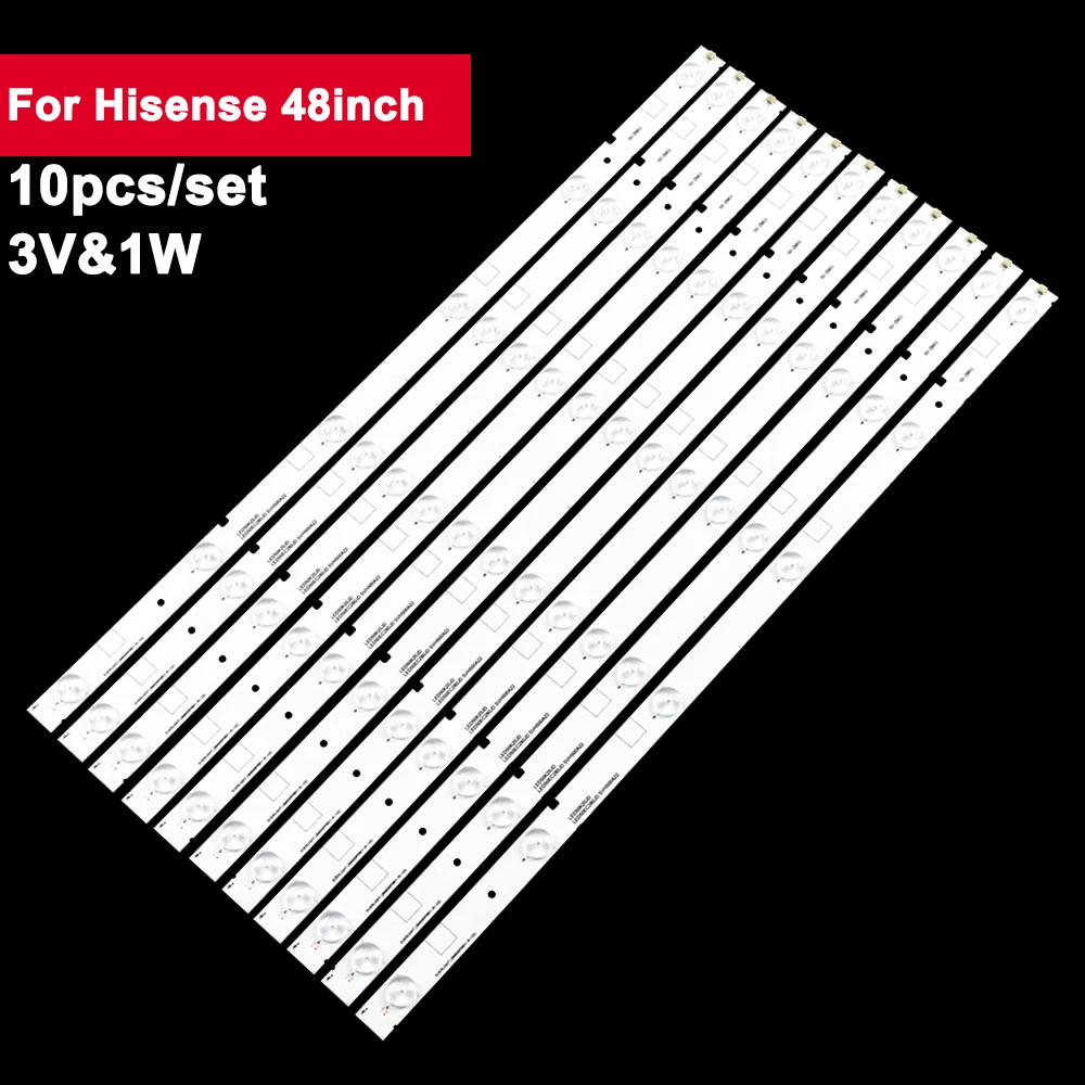 

5SET 530mm 48'' LED Backlight Repair Parts Hisense 48K220JD 6led 3V1W LED48EC280JD LED48K20JD LED48EC290N LED48K320U HD480DF-E32