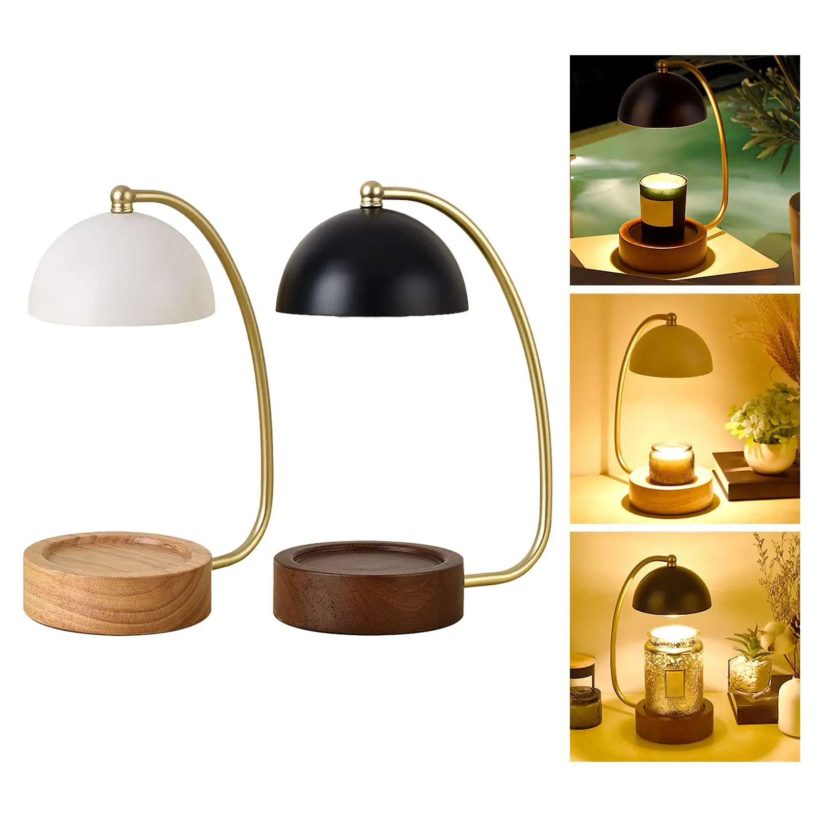 Adjustable Melting Wax Lamp Candle Warmer Candle Holder Top Down Fragrance Diffuser Electric Heater Night Light for Yoga SPA