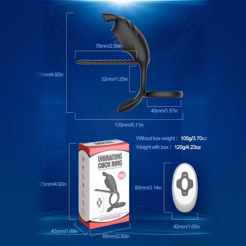 Vibrating Couple Rings And Clitoral Stimulator Remote Control_voghion.com