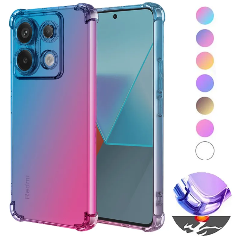 Gradient Shockproof TPU Protective Case Cover