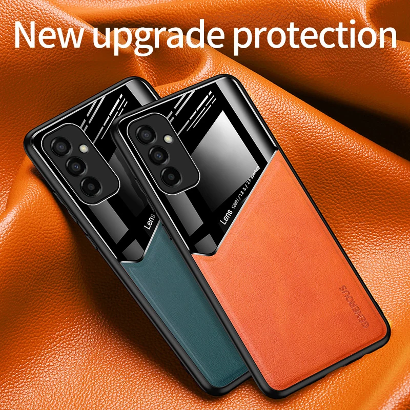 Per Samsung Galaxy A14 Global Case Pu Leather Glossy Pc Soft Frame Cover Custodia Antiurto Per Samsung Galaxy A14 4G 5G