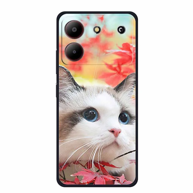 Cute Cartoon Cat Black Silicone Soft Phone Case - Stylish Protective Back Cover