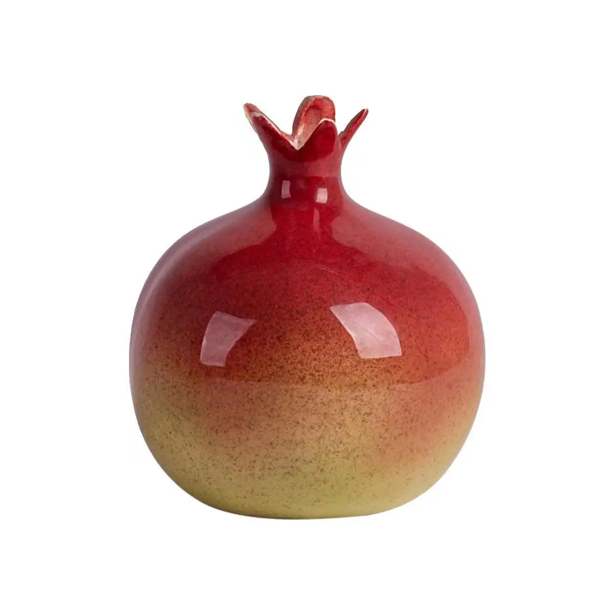 Ceramic Pomegranate Flower Vase Artificial Pomegranate Fruit Flower Arrangement Accessories Porcelain Crafts Home Decoration 6