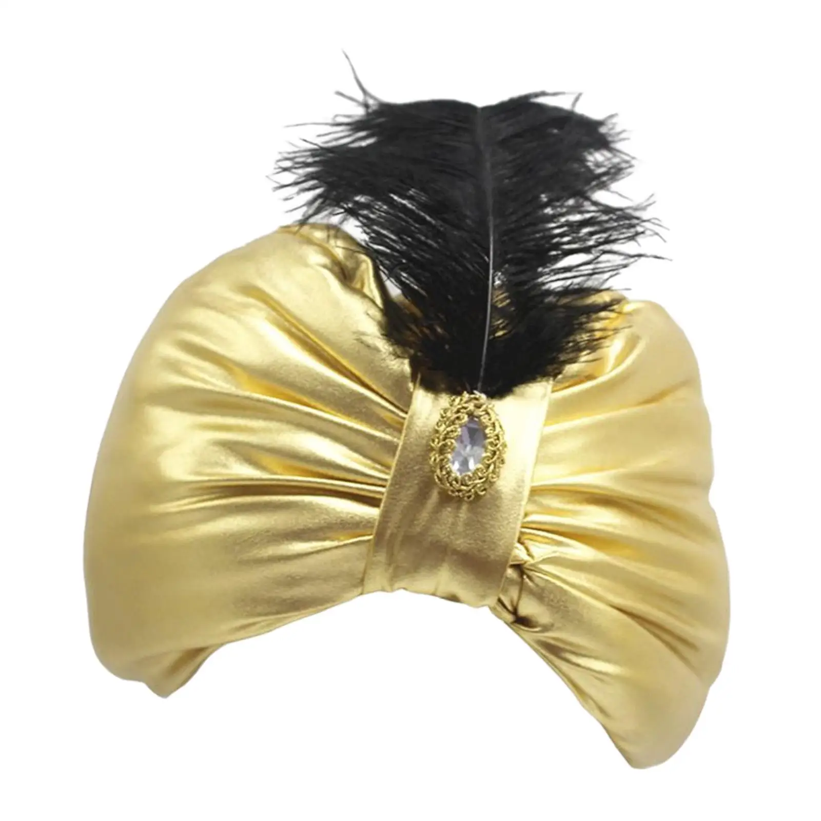Unisex Sultan Turban Men Sultan Costume Hijab Twisted Pleated Headwear Scarf Cover Arab Headwear Decorations Pre Tied Knot Soft