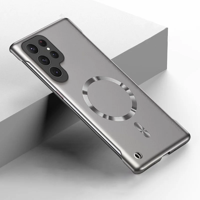 Enhanced Magnetic Wireless Charging Metal Paint Frameless Case Cover