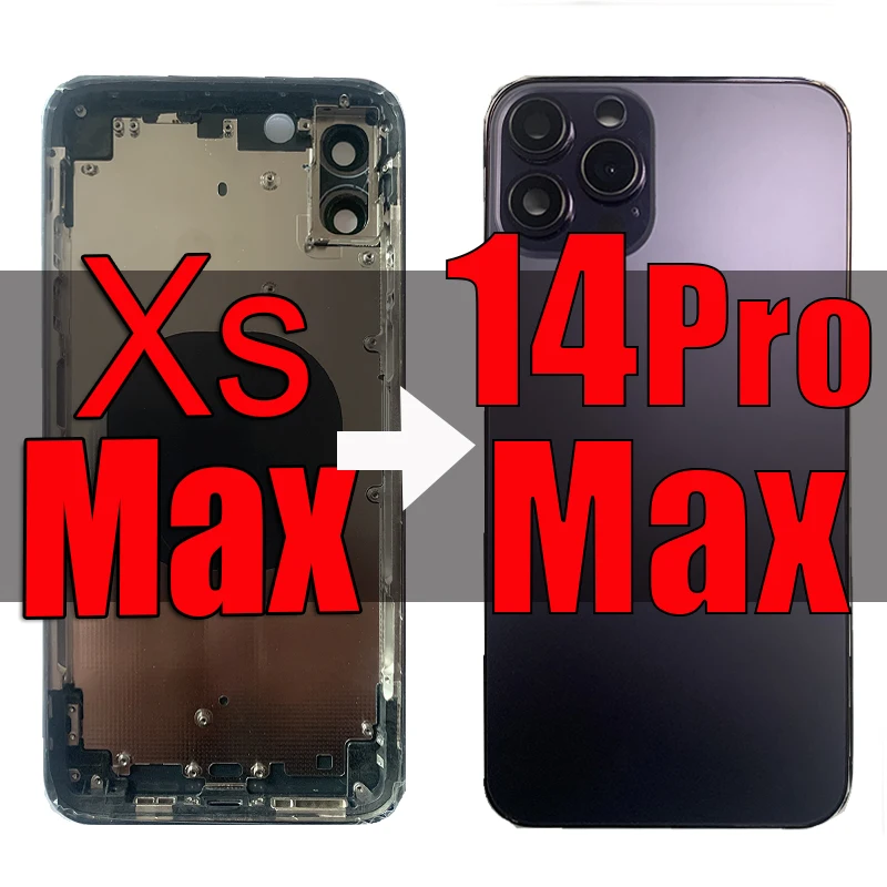 

Big Camera For iPhone XsMax like 14Promax 6.5 inch Housing for Model A1921, A2101, A2102 Seperate Camera Backshell Replacement