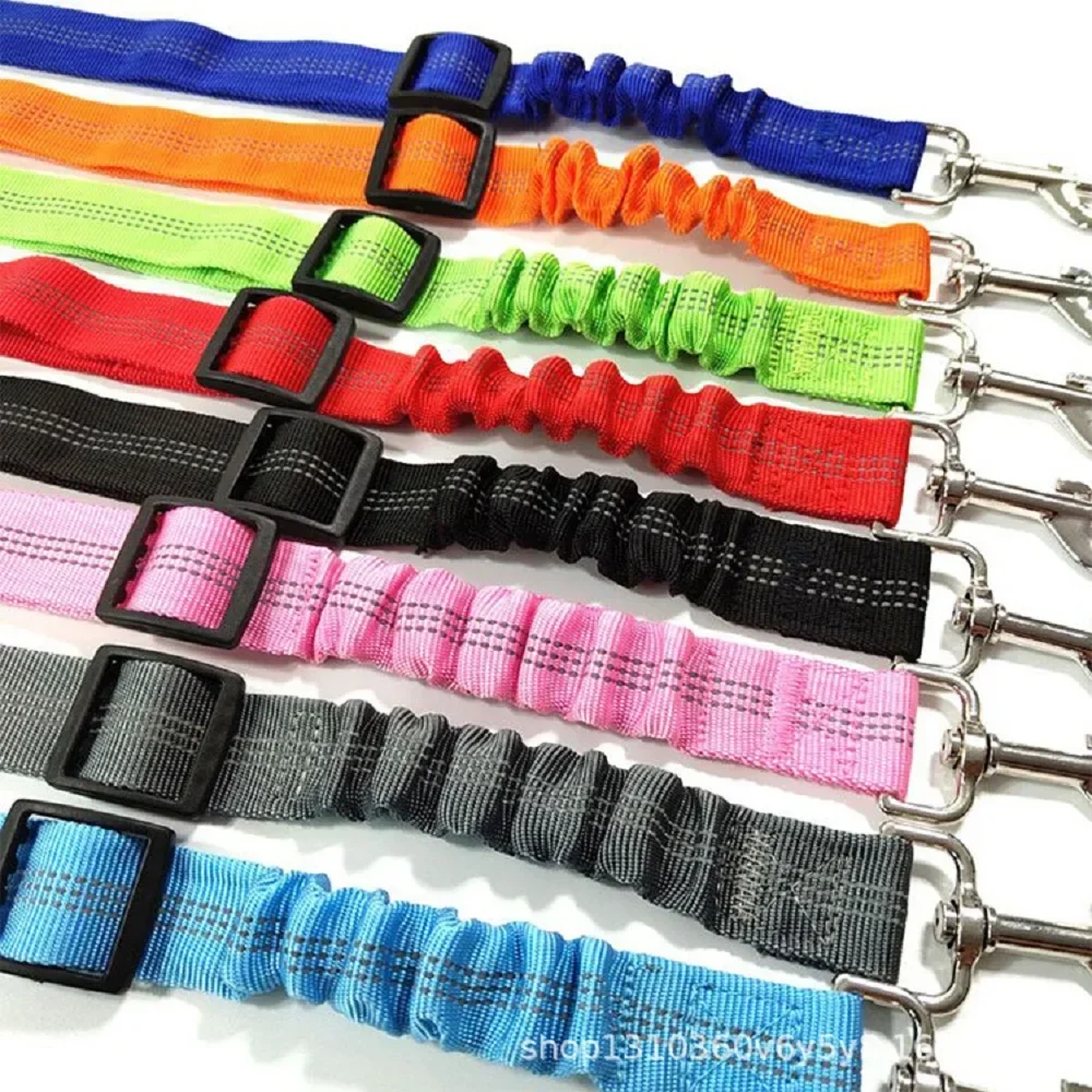 Dog Seat Belt Car Reflective Elastic Retractable Leash Pet Cat Dog Collar