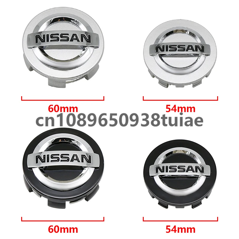 Wheel Hub Covers Wheel Hub Caps 4Pcs 54/60mm Original Car Wheel Center Hub Caps Covers Hubcap For Nissan Nismo Tiida Teana GTR 350Z 370Z 240SX Juke Note Versa