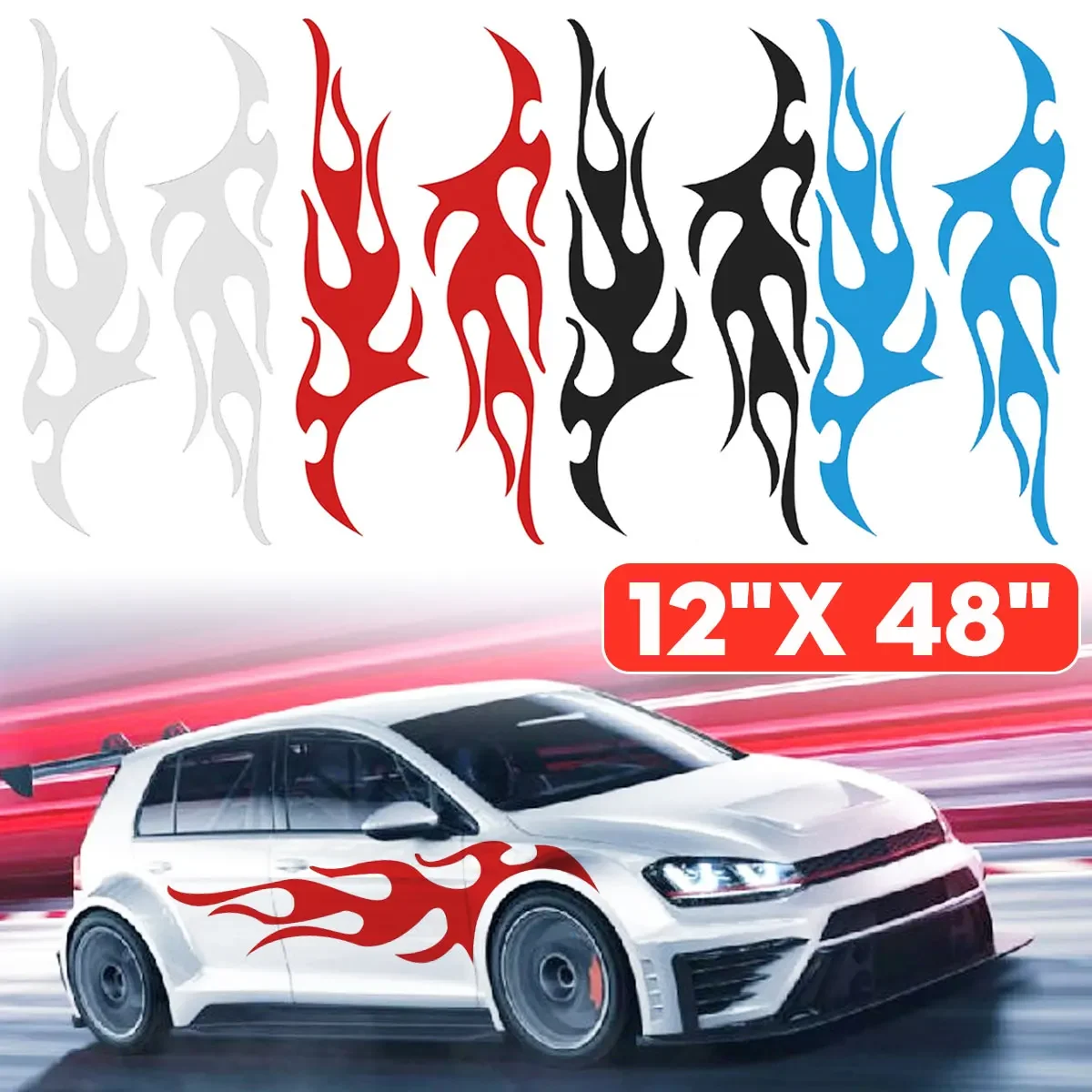 

Наклейка на корпус автомобиля, 2 шт., 12x48 дюймов, 122 см