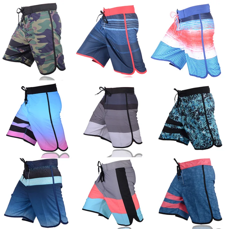 

2023 эластичные быстросохнущие водонепроницаемые штаны для серфинга, мужские пляжные шорты, плавки, домашние 5-точечные штаны, Горячие весенние брюки