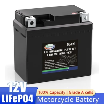 5L-BS 12V 3Ah CCA 180A LiFePO4 Motorcycle Battery Jump Starter Lithium Iron Phosphate Battery with BMS for Scooter Motorbike ATV