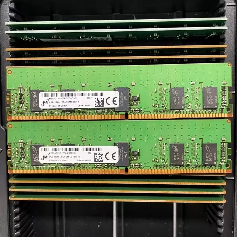 Memória do Servidor 8gb 1rx8 2666 Memória do Computador do Servidor Pc42666v-rd111 v Ram 8gb 1.2 Mhz do Micron Ddr4 Reg Ecc