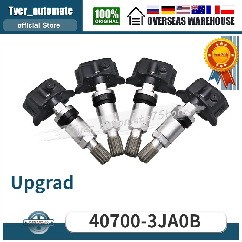 

4X 433MHz Upgrad 40700-3JA0B 40700-3JA0A Tire Pressure Sensor TPMS For Infiniti Q50 Q60 Q70 QX50 QX56 Nissan Murano Pathfinder