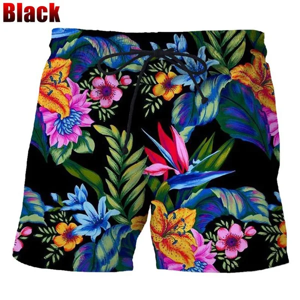 Summer Hawaiian Beach Shorts Quick Drying 3d Printed Palm Motif Swim Trunks Shorts Board Shorts Men Funny Beach Shorts 4