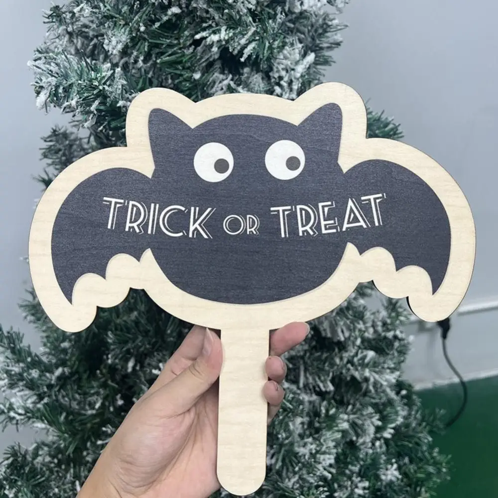 Halloween Holder Card Spider Pumpkin Hand-up Sign Durable Create Spooky Atmosphere Party Decoration for Trick-or-treating
