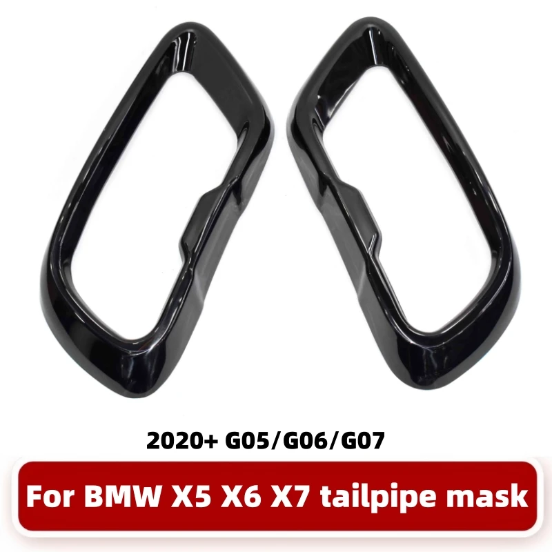 Exhaust Pipe Mask For BMW X5 X6 X7 G05 G06 G07 Muffler Tip Nozzle Stainless Steel Black Cover exhaust muffler tip,exhaust pipe muffler,exhaust trim pipe