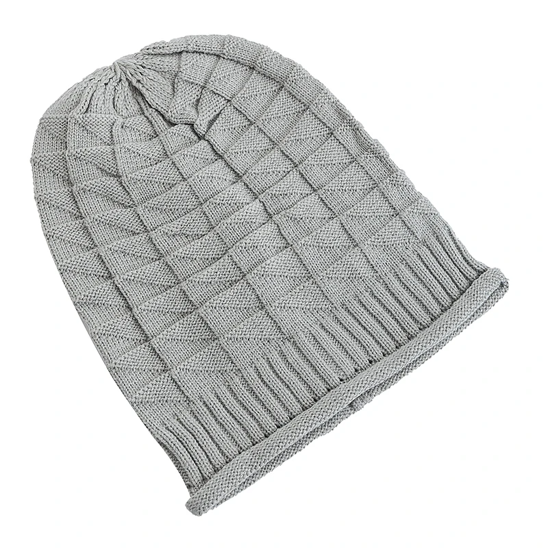 Hot Sale Long Size Winter Hat Casual Street Autumn Daily Beanies For Men & Women Solid Bonnet Cap