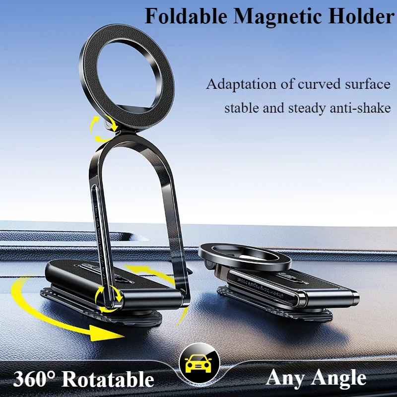 Eary Magnetic Phone Holder With 360 Rotating Ultra Stable Base Stand Mount For Car Dashboard Universal For IPhone Samsung Series