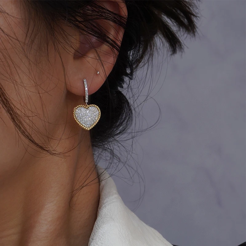 Sd53b2bc7d999491492136605be1475cch Aazuo High Jewelry Set 18K Gold Real Diamonds Luxulylife Heart Shape Necklace Earring Gift For Women Engagement Wedding Party