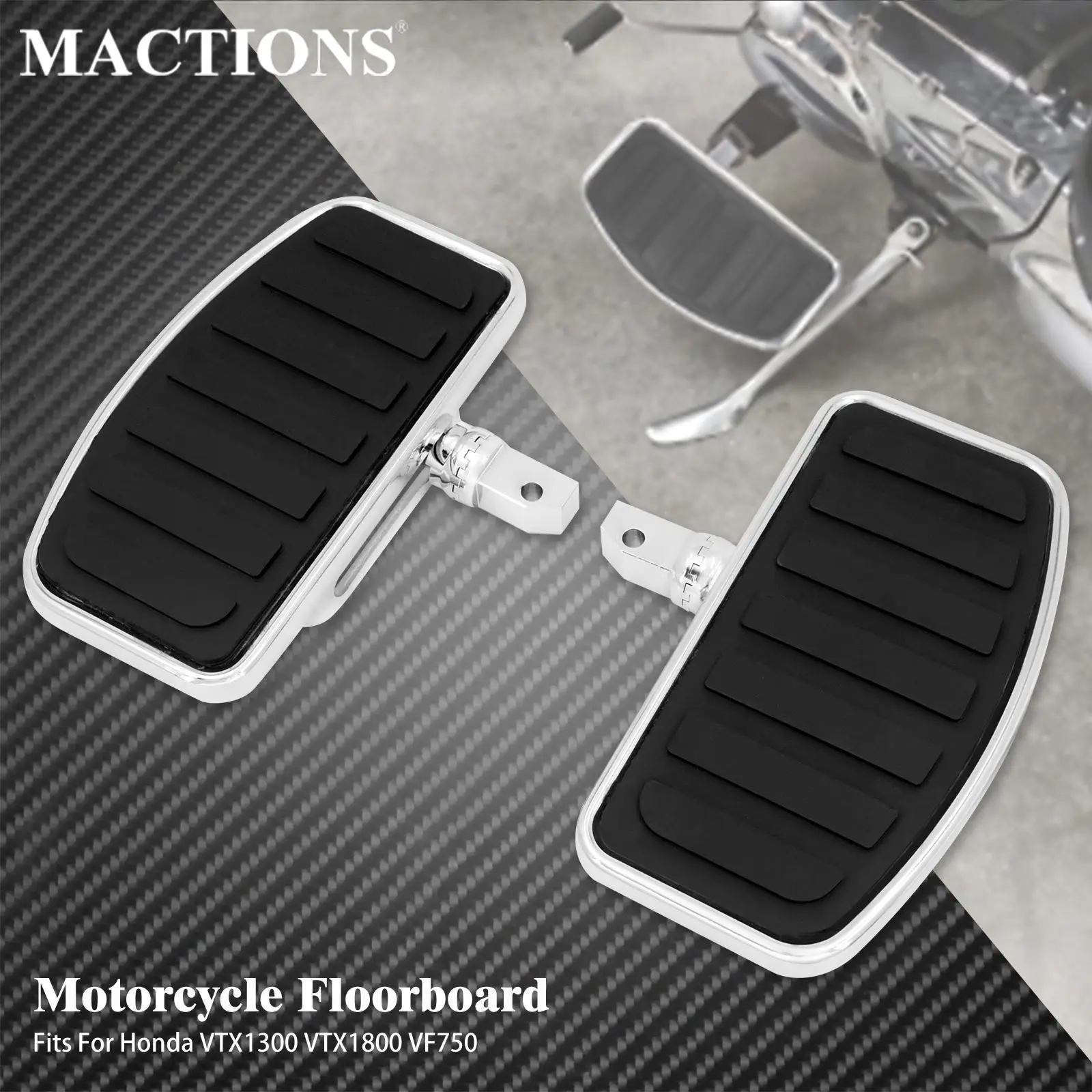 Фото Мотоцикл Rider пассажирский пол Подножка педаль подножки для Honda VTX 1300 1800 для Suzuki Boulevard C50 Intruder Volusia №1