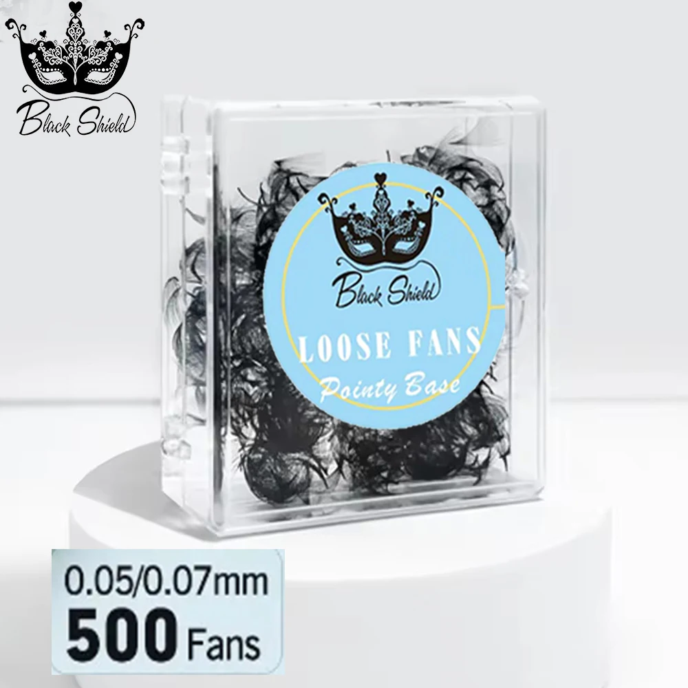 

500 Fans Russian Volume Lashes Premade Fans Bulk Lashes Pre Made Fan Short Stem Handmade 2D-20D Sharp Thin Poity Base Mink Lash